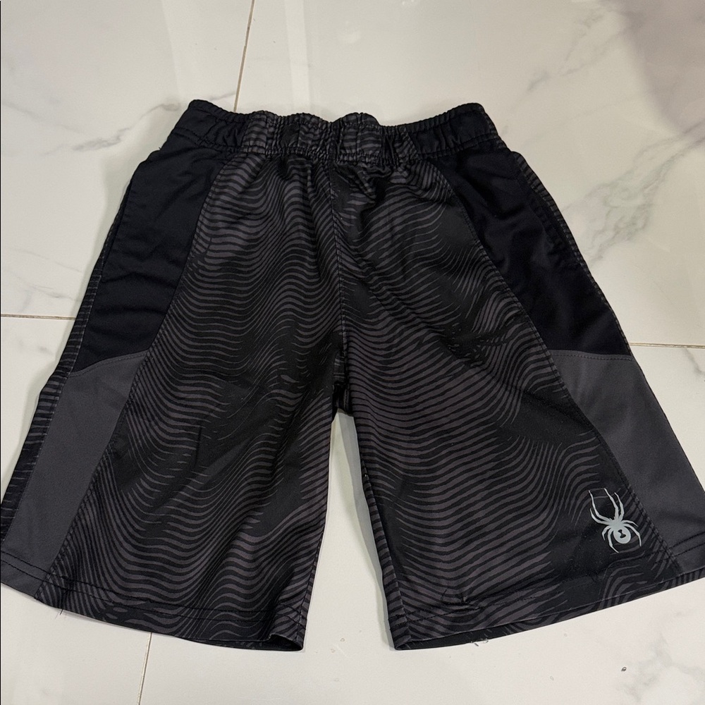 Spyder Boys Black & Gray Athletic Shorts